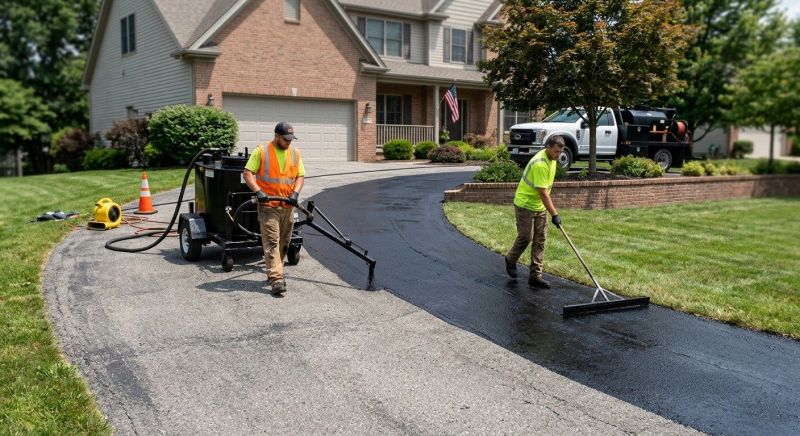 Hot Tar Driveway Sealing in San Antonio, TX